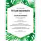 Tropical Leaves Shower Invitations Image 2 of 6